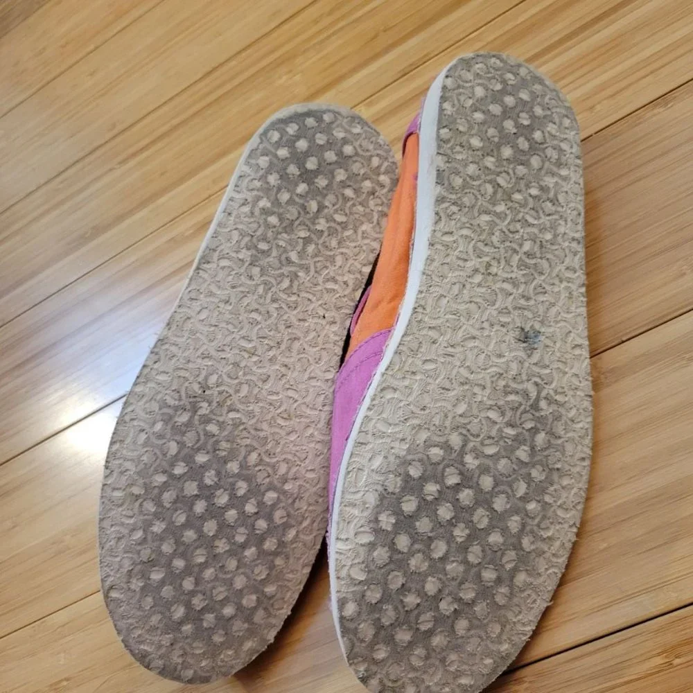 Toms pink and orange cloth flats - Picture 8 of 9